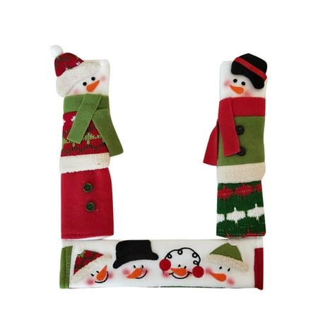 

Haykey Outdoor Christmas Decorations Christmas Microwave Oven Door Handle Cover Door Handle Gloves Refrigerator