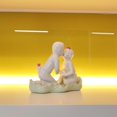 thumbnail image 3 of Escultura de cerámica artística de pareja cariñosa, estatua de amor apasionado, adorno romántico abstracto, estatuil, adorno de decoración para hogar perfecl estatua de cerámica, 3 of 8