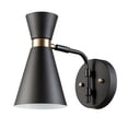 thumbnail image 1 of Lámpara de pared Globe Belmont de Light Fixture, negro satinado, 1 of 8