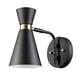 thumbnail image 1 of Lámpara de pared Globe Belmont de Light Fixture, negro satinado, 1 of 8