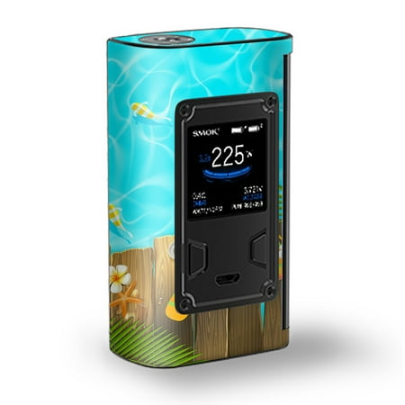 - Skin Decal Vinyl Wrap for Smok Majesty 225W TC Kit Vape Kit skins stickers cover/ Flip Flops and Fish Summer