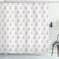thumbnail image 1 of Ambesonne Animal Shower Curtain, Cows in Dresses and Hearts, 69"Wx70"L, Cadet Blue Cadet Blue, 1 of 3