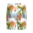 thumbnail image 5 of Gaeub Gnome and Surfing Printed Men's Short Pajama Pants, Lightweight Lounge & Sleep Bottoms Keep You Cool - Large, 5 of 9