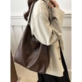 thumbnail image 7 of LAVA Hobo Bag Purses for Women, Soft Shoulder Bag Vegan Leather Tote Slouchy Handbag with Pouch (Coffee), 7 of 7