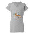 thumbnail image 2 of Wild Bobby, And Into The Forest I Go To Lose My Mind, Animal Lover, Women Standard V-Neck Tee, Heather Grey, X-Large, 2 of 4