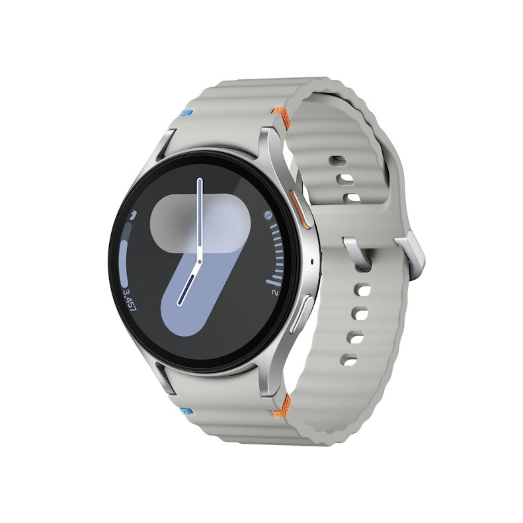 Restored Samsung Galaxy Watch 7 44mm Bluetooth + LTE Silver Aluminum Case with Silver Sport Band (Refurbished)