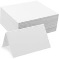 thumbnail image 1 of PinesC 120 Pcs Blank Place Cards for Table Seting - Name Cards White, Table Place Cards for Dining, Party, Wedding, Tent Cards Fold 3.5×2 Inches White, 1 of 5