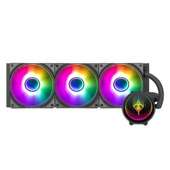 YEYIAN VATN Series 360mm ARGB Liquid CPU Cooler, 3x120mm PWM Fans, Intel & AMD Compatible AIO Water Cooling System - YTT-360AL-01