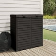 thumbnail image 3 of vidaXL Outdoor Garbage Bin Black 30.7"x16.1"x33.9" Polypropylene, 3 of 9