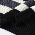 thumbnail image 4 of Alkepwun Men's Vintage Striped Sweater Knitted Long Sleeve Pullover Loose Oversized Top Casual Crewneck Shirt Fall Winter Top, 4 of 9