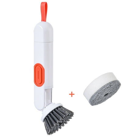 

EKOUSN Black and Friday Deals Press Liquid Storage Multi-functional Cleaning Brush Strong Decontamination Kitchen Long Handle Liquid Pan Brush