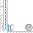 thumbnail image 3 of Gem Stone King 4.00 Ct Oval Cabochon Blue Simulated Opal 925 Sterling Silver Earrings, 3 of 4