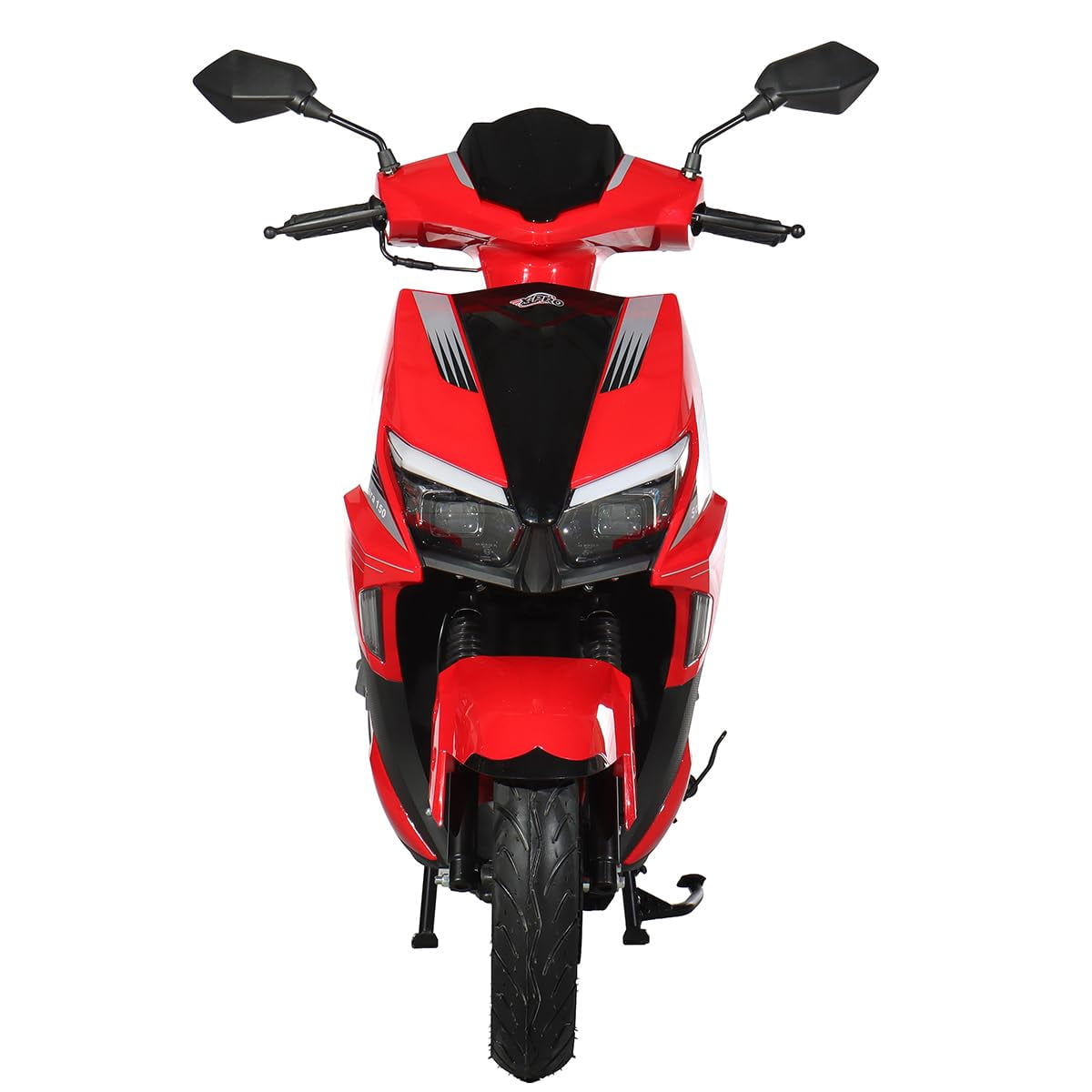 X-Pro Solara 150cc Gas Moped, Fully Automatic Moped with Electric & Kick Start, 10" Aluminum Wheels, Front Disc Brake, LED Headlight, Underseat Storage