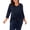 Blue, variant on Womens Plus V Neck Asymmetric Pullover Top