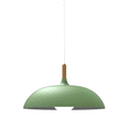 thumbnail image 1 of Lampara De Techo Colgante Macaron Retro Con Madera 35 Cm de Diámetro ilios innova  Verde, 1 of 9