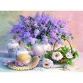 thumbnail image 1 of EverShine-pintura con diamantes de imitación, mosaico de flores, Cuadrado completo, imagen nueva 2023, bordado de diamantes, lila, lavanda, arte de pared, 1 of 4