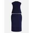 thumbnail image 4 of Terra & Sky Women’s Plus Mock Neck Pullover Top and Midi Skirt Set, 2 Piece, Sizes 0X-5X, 4 of 4