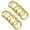 Gold, variant on 18x11x3.5mm Round Zinc Alloy Spring Gate O Ring Snap Clip Buckle, Gold 10 Pack