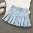 thumbnail image 5 of Falda plisada para niñas, pantalones con pantalones de seguridad, falda a juego, falda de media longitud antidesnudez para niños, moda de verano para niños, 5 of 5