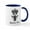 White/Navy Inside, variant on CafePress - Queen Bee Mugs - 11 oz Ceramic Mug - Novelty Coffee Tea Cup