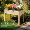 thumbnail image 4 of Ktaxon Wooden Raised Garden Bed, Elevated Planter Box Stand for Vegetables & Flowers, Burlywood, 4 of 8