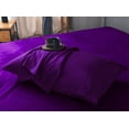thumbnail image 2 of 6 Piece Derived Rayon Bamboo Sheets,Bamboo Sheet Set-Deep Pockets,Moisture Wicking, Softer Than Cotton-1 Fitted Sheet,1 Flat,4 Pillowcases-Queen Size-Purple, 2 of 4