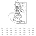 thumbnail image 4 of 5/8" Grade 100 Swivel Self Locking Hook WLL 22600 LBS BS 90400 LBS, 4 of 4