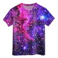 thumbnail image 4 of Tkrady Kids Girls Summer New Crewneck Starry Sky Pattern Short Sleeve Tshirt Top, Sizes 3-13 Years, 4 of 5