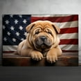 thumbnail image 2 of Chinese Dog 4th of July Painting Canvas, Patriot American Dog Canvas, American Flag Diamond Art Canvas,Perfect for Home Decoration Festival Gift, 2 of 4