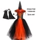 thumbnail image 1 of Disfraz gótico de bruja fantasma de Halloween para niñas, Vestido de manga acampanada para niños, bata de tutú con sombrero de bruja para Purim, fiesta de Carnaval, 1 of 4