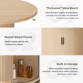 thumbnail image 5 of Hawsaiy 5-Piece Dining Table Set for 4, 47" Round Dining Table Set with 4 PU Leather Dining Chairs, Modern Farmhouse Table Set for Dining Room (Natural+Beige), 5 of 10