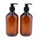 thumbnail image 2 of 2 Botellas de Repuesto de Plástico Translúcido de 500 Ml con de Loción Negras, Organizador de Jabón, Champú, Loción, Contenedores Ligeros Vacío Zulema Botellas de champú vacías, 2 of 8