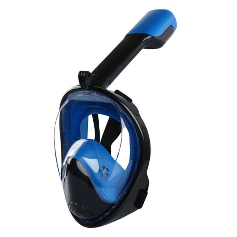 Underwater Diving Blue Mask Anti Fog Full Face Snorkeling Mask Swimming Snorkel 