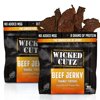Wicked Cutz Premium Tender Beef Jerky, High Quality, Orange Teriyaki, 8g Protein, 2.75 oz, 2-Pack