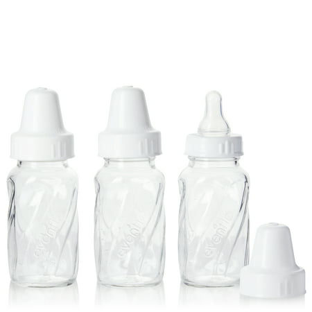 Evenflo Feeding Classic BPA-Free Glass Baby Bottle - 4oz, Clear,