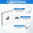 thumbnail image 3 of 25Pack M3x10mmx2mm Square Nuts, Carbon Steel Zinc Plated Coarse Thread Nuts, 3 of 6