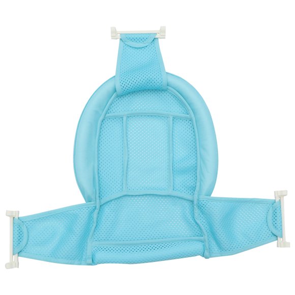2 soportes universales para asiento de baño de bebé con malla antideslizante, red de baño ajustable para recién nacidos y niños pequeños, cojín suave para bañera