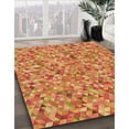 thumbnail image 3 of Ahgly Company Tapis Rond Lavable en Machine Intérieur Transitionnel Jaune, 7 Pieds Rond, 3 of 7