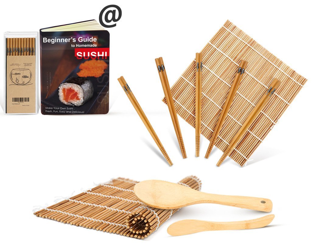 Bamboo Sushi Kit, Carbonized Rolling Mats for MoldResistant, Included