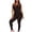 Black, variant on FYEGRE Women's Backless Yoga Jumpsuit for Fitness Exercise and Comfort Women's Yoga Pants Sky Blue M