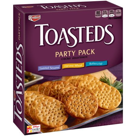- (2 Pack) Keebler Toasteds Cracker Assortment Party Pack, 12 oz