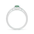 thumbnail image 2 of Angara Natural 0.24 Ct. Emerald Solitaire Ring in 14K White Gold for Women (Ring Size: 12), 2 of 9
