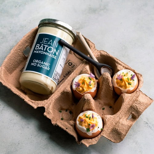 Jean Baton Mayonnaise Organic No Sugar 245ml, British Import (Pack of 2)