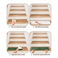 thumbnail image 6 of Dark Green Burlap Texture Non-Slip Stair Treads for Wooden Steps, 7 Pack-8x30in Carpet Stair Mats with Adhesive Backing, Noise-Reducing Step Covers for Indoor Stairs, Easy to Install & Residue-Free, 6 of 7