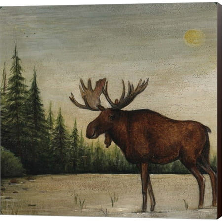 - North Woods Moose II by David Carter Brown, Canvas Wall Art