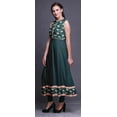 thumbnail image 3 of Bimba Kurti Indien Long Floral Bleu Sarcelle Foncé pour Femmes Robe Anarkali Kurti Sans Manches Imprimée XXX-Large, 3 of 6