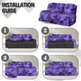 thumbnail image 6 of Xoenoiee Purple Tie Dye Print Stretch Recliner Slipcovers Printed Sofa Cover 8-Piece Lazy Boy Chair Covers Furniture Protector Recliner Chair Cover with Storage Pocket for Living Room, 6 of 7