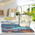 thumbnail image 5 of Kitchen Drying Mat Kitchen Drying Pad 18x24In Drying Dish Mat Dish Drying Mats Kitchen Countertop Multi-Function Drain Drying Mat Santa Claus in The Sky, 5 of 8