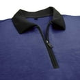 thumbnail image 5 of zfhfof Mens Quarter-Zip V Neck Polo Shirts Slim Fit Short Sleeve Athletic T-Shirt Summer Casual Work Shirt, 5 of 6