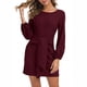 thumbnail image 1 of Vestido De Cóctel,Vestido Corto De Manga Larga De Linterna Con Lazo En La Cintura Mini Vestido Con Lazo En La Cintura Calidad De Nivel Superior, 1 of 6